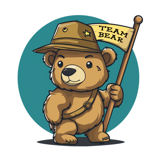 PREORDER: Limited Edition Team Bear Enamel Pins  (now 100 available!) and Stickers.
