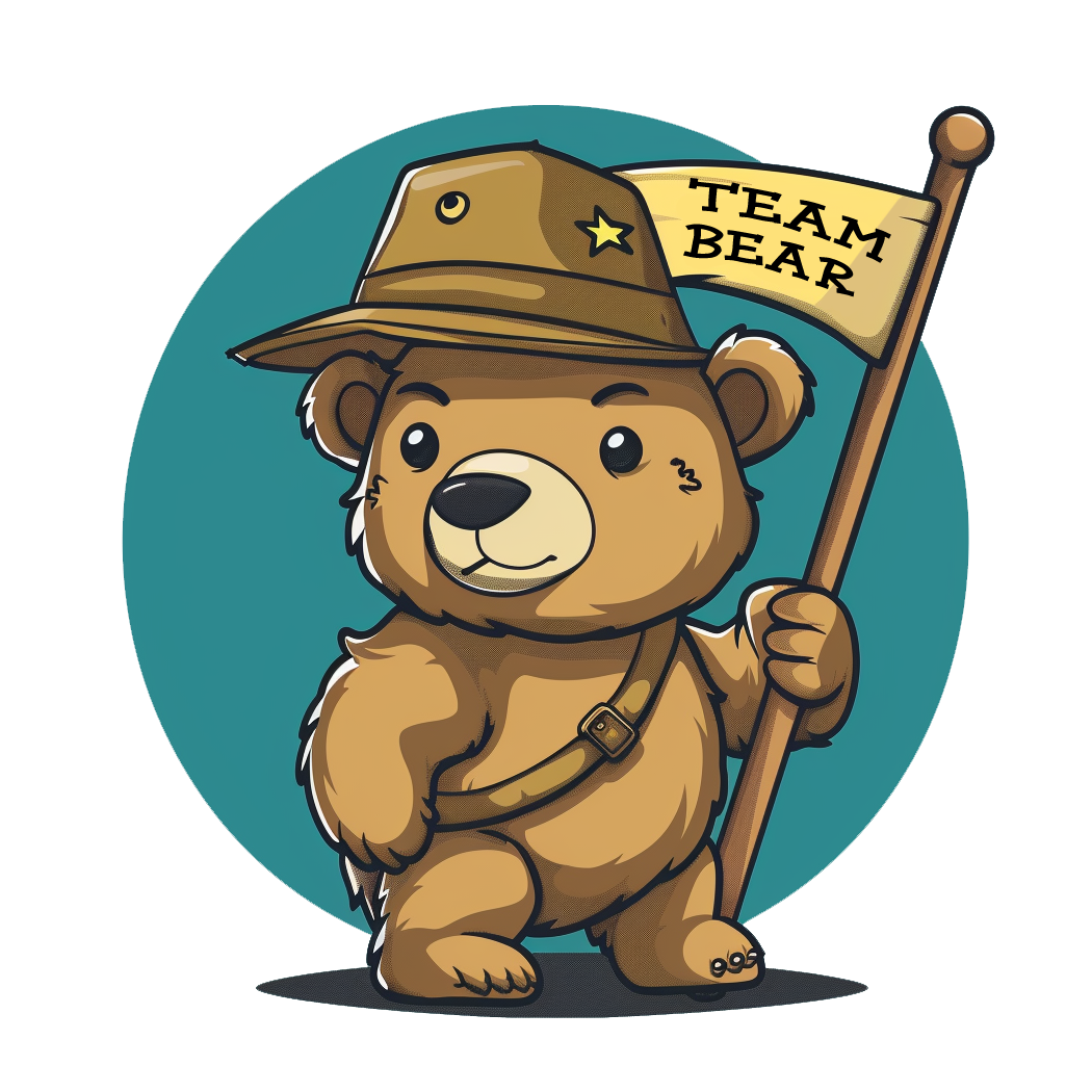 PREORDER: Limited Edition Team Bear Enamel Pins  (now 100 available!) and Stickers.